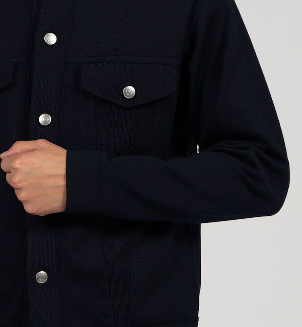 TOMORROWLAND MENS「TOMORROWLAND tricot ウールシルクミラノリブ ニットGジャン」|ニット・セーター|