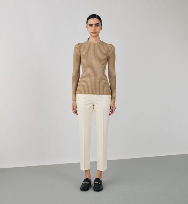 DES PRES「ウールベーシックリブ クルーネックプルオーバー」|ニット・セーター|