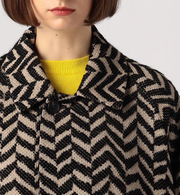 TOMORROWLAND GOODS「HAVERSACK ウールロービングヘリンボーン バルカラーコート」|ステンカラーコート|