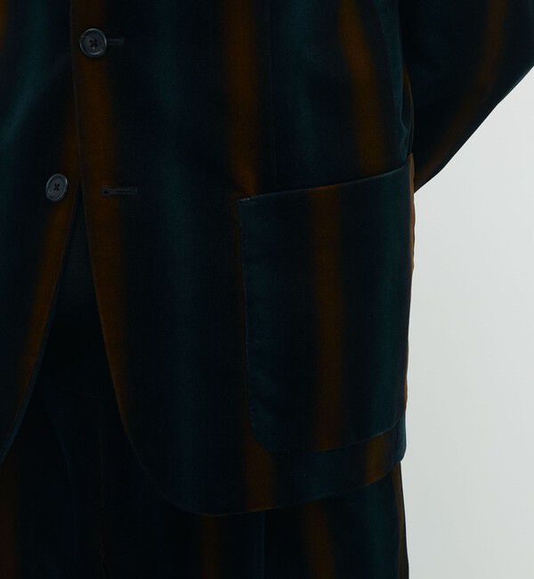 CABaN「CABaN ベロア グラデーションストライプ テーラードジャケット」|テーラードジャケット|