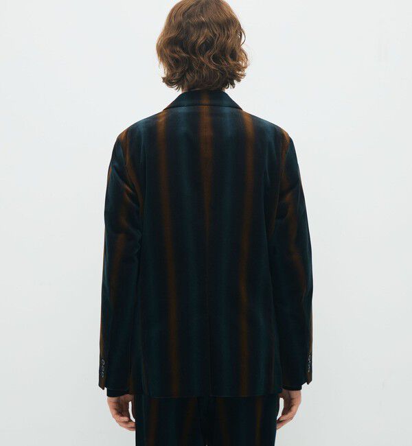 CABaN「CABaN ベロア グラデーションストライプ テーラードジャケット」|テーラードジャケット|