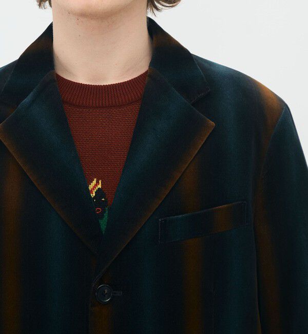 CABaN「CABaN ベロア グラデーションストライプ テーラードジャケット」|テーラードジャケット|