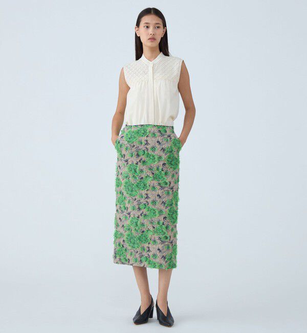 TOMORROWLAND collection「シアーオーガンジー ビーズヨークブラウス」|シャツ・ブラウス|