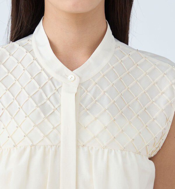 TOMORROWLAND collection「シアーオーガンジー ビーズヨークブラウス」|シャツ・ブラウス|