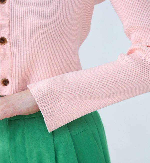 MACPHEE「コットンリブ クルーネックカーディガン」|カーディガン|