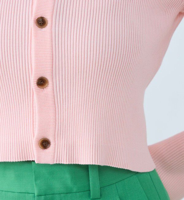 MACPHEE「コットンリブ クルーネックカーディガン」|カーディガン|