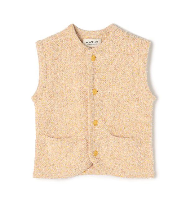 MACPHEE「ツイードニット ベスト」|ベスト・ジレ|42 ライトベージュ系