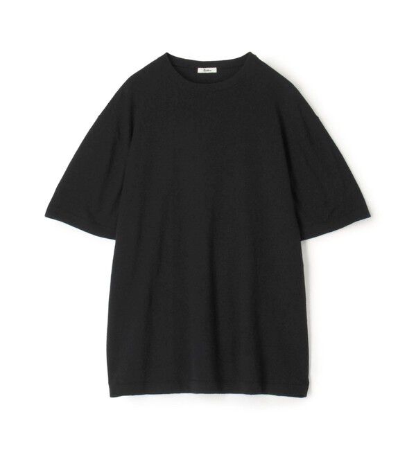 Edition「コットンカシミヤ ハーフスリーブトップス」|Tシャツ・カットソー|19 ブラック