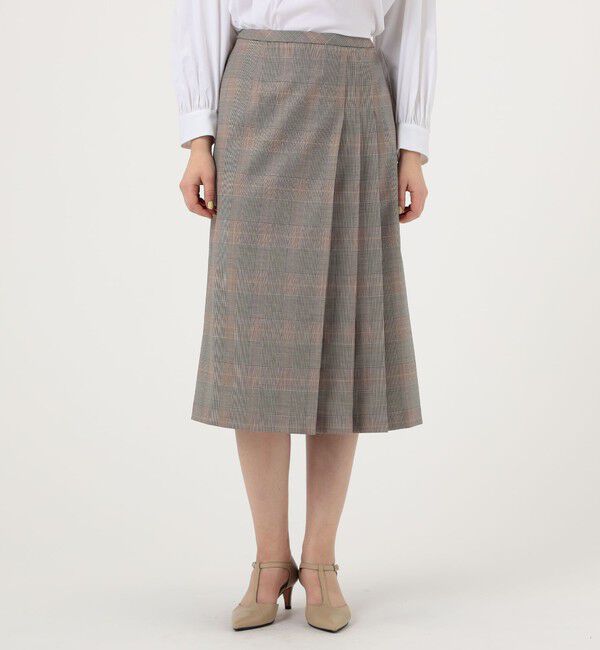 TOMORROWLAND collection「マルチグレンチェック アシンメトリープリーツスカート」|スカート|