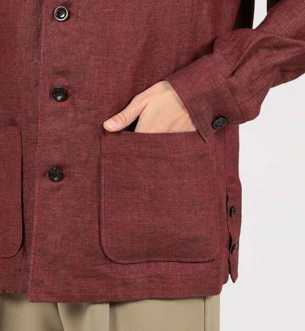 TOMORROWLAND MENS「TOMORROWLAND PILGRIM リネン ハンドカバーシャツ」|ブルゾン・スタジャン|