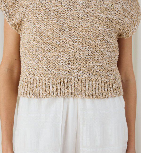 DES PRES「ピコットテープヤーン Vネックプルオーバー」|ニット・セーター|