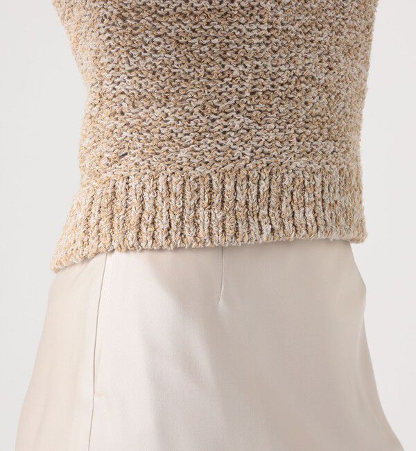 DES PRES「ピコットテープヤーン Vネックプルオーバー」|ニット・セーター|