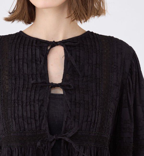 SOULEIADO「コットンカットジャカード 2-wayブラウス」|シャツ・ブラウス|