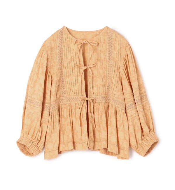 SOULEIADO「コットンカットジャカード 2-wayブラウス」|シャツ・ブラウス|41 ライトベージュ