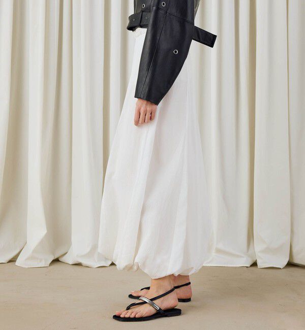 DES PRES「キュプラコットンストライプ バルーンスカート」|スカート|