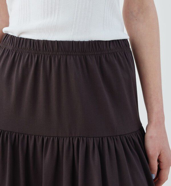 GALERIE VIE「ファインコットン ギャザーマキシスカート」|フレア|