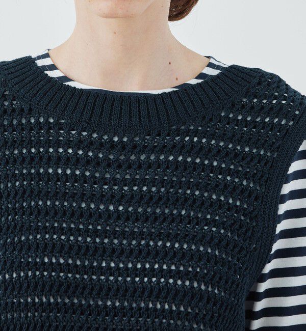 GALERIE VIE「オープンワークリネン ノースリーブプルオーバー」|ベスト・ジレ|