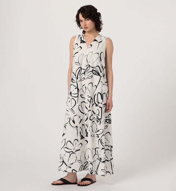 TOMORROWLAND GOODS「WRITEWELL　フラワーパターンノースリーブドレス」|ワンピース|