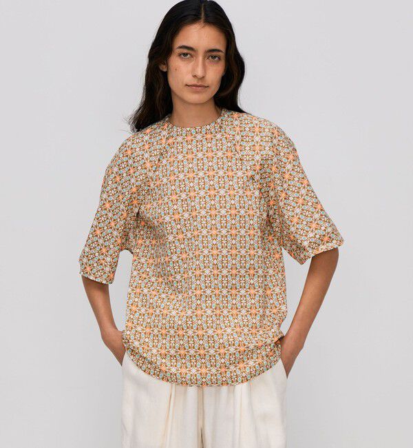 BACCA「サマーリバティ コットンケープブラウス」|シャツ・ブラウス|