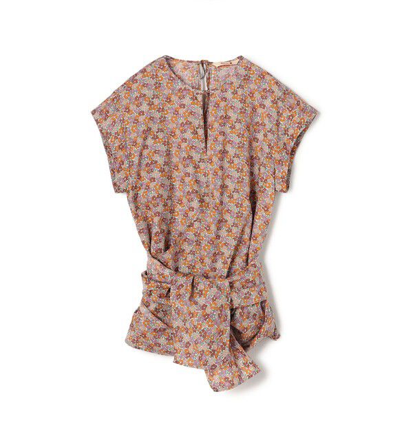 BACCA「サマーリバティ コットンリボンブラウス」|シャツ・ブラウス|46 ブラウン系