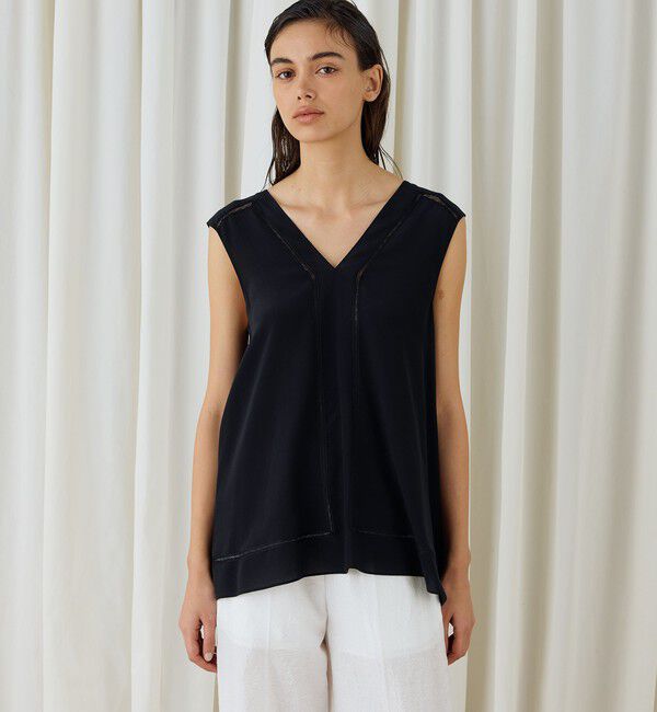 DES PRES「エッジンレース スカーフラインブラウス」|シャツ・ブラウス|