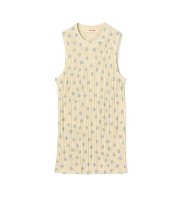 BACCA「レーヨンラメ リブアメリカンスリーブニット」|ニット・セーター|24 イエロー系