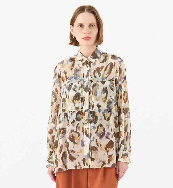 Ballsey「ドロップシェルプリント シャツブラウス」|シャツ・ブラウス|