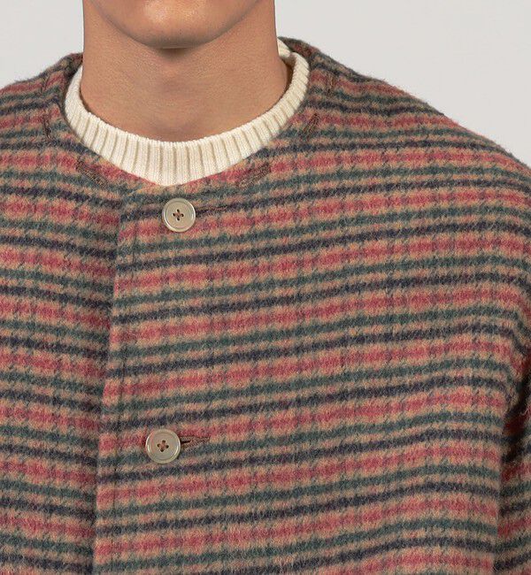 TOMORROWLAND MENS「シルクガンクラブチェック ショートブルゾン」|ブルゾン・スタジャン|