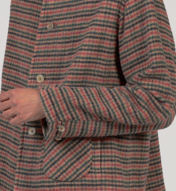 TOMORROWLAND MENS「シルクガンクラブチェック ショートブルゾン」|ブルゾン・スタジャン|