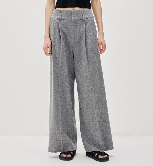 JAMES PERSE「ウールカシミヤブレンド プリーツトラウザーパンツ WWWF1096」|スラックス|