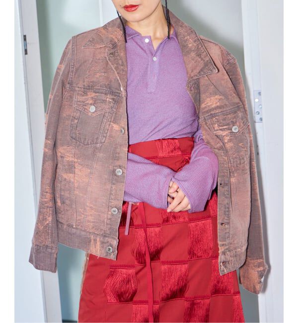  「TAAKK 3rd TYPE DENIM JACKET TA25AW-BL031：デニムジャケット」|デニムジャケット|ピンク