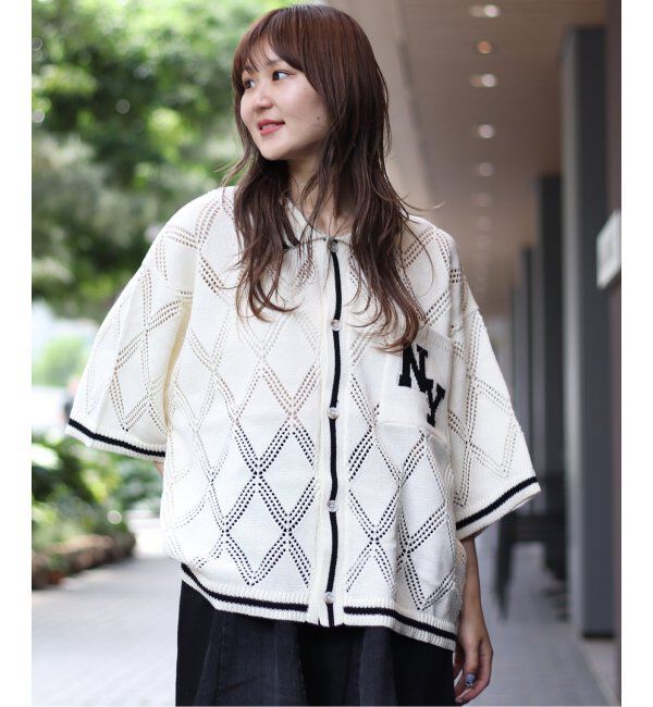 JOINT WORKS「ANNA SUI NYC/クロシェライクシアーニットポロシャツ」|ポロシャツ|