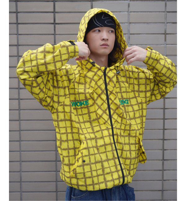 JOINT WORKS「WOKE EDGE/ウォークエッジTiedye Check  Parka」|その他|イエロー