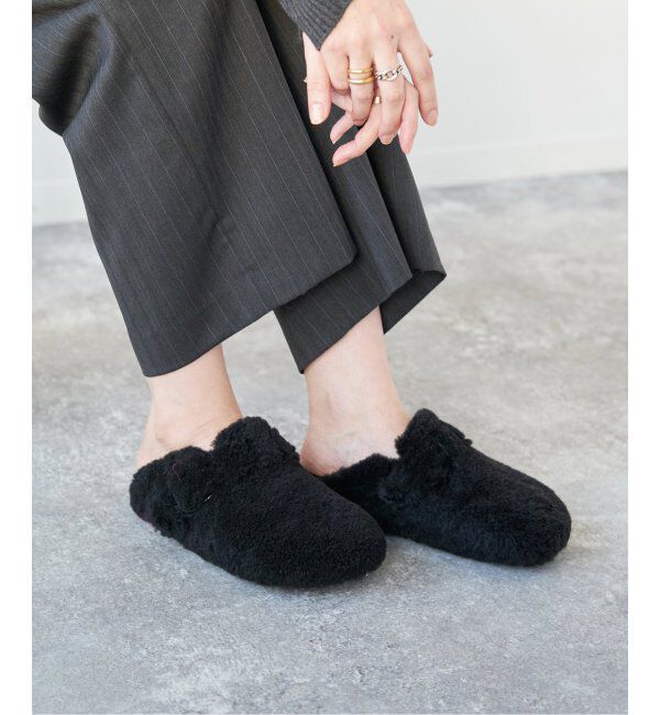 Plage「【BIRKENSTOCK / ビルケンシュトック】 BOSTON BIG BUCKLE SHEARILING サンダル」|サンダル|ブラック