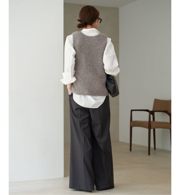 Plage「WO SE 2Tuck Wide パンツ」|スラックス|