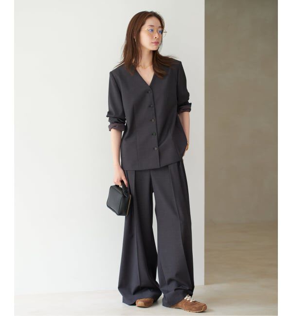 Plage「WO SE 2Tuck Wide パンツ」|スラックス|