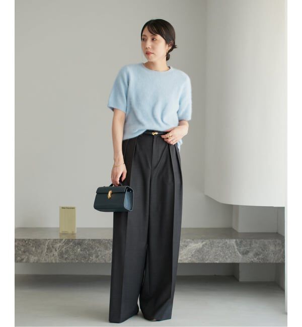 Plage「WO SE 2Tuck Wide パンツ」|スラックス|