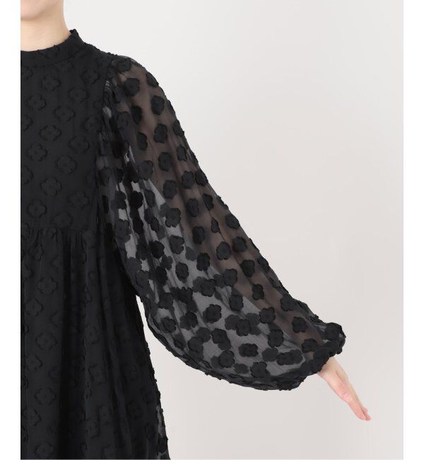 IENA「フラワージャガードボザムドレス」|ワンピース|