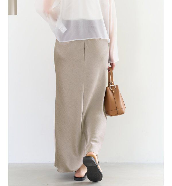 IENA「《追加3》ダブルサテンスカート」|スカート|