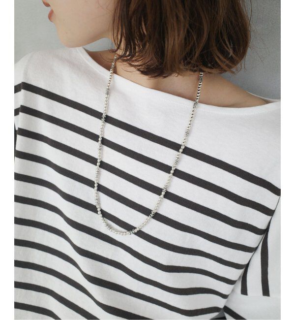 SLOBE IENA「SLOBE ランダムメタルビーズネックレス」|ネックレス|シルバー