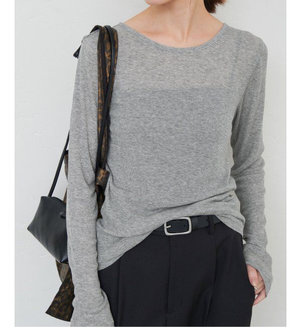 SLOBE IENA「ソフトコットンクルーネック」|Tシャツ・カットソー|グレーB