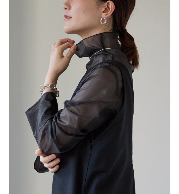 VERMEIL par iena「オーガンジーハイネックブラウス」|シャツ・ブラウス|