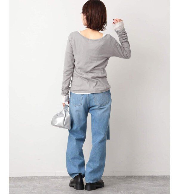 SLOBE IENA「《追加2》miller/ミラー SLOBE別注 SHEER RIB クルーネック」|Tシャツ・カットソー|