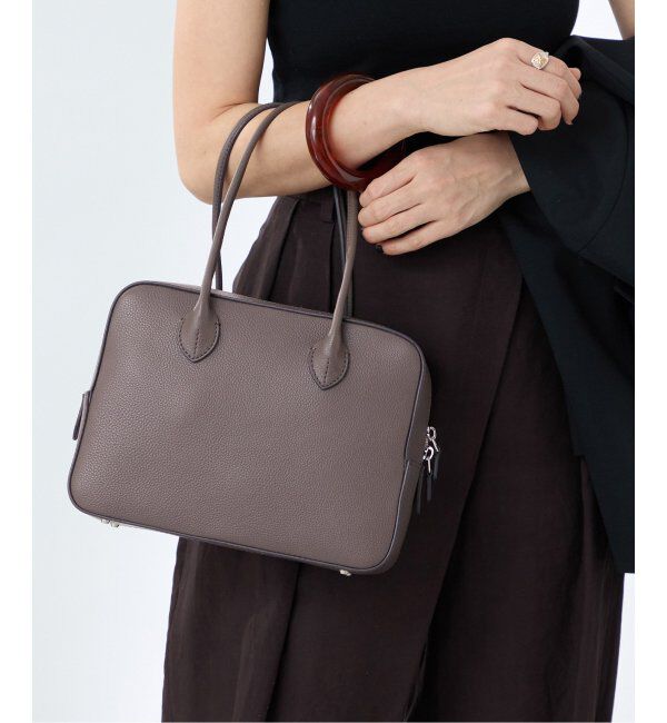 VERMEIL par iena「MAISON CANAU（メゾン カナウ） ボックスボストンM ハンドル別注 シュリンク」|ボストンバッグ|