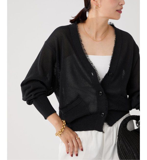 VERMEIL par iena「ペーパーテープヤーン カーデ」|カーディガン|