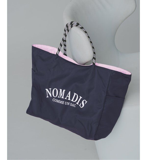 IENA「《WEB限定/追加》NOMADIS/ノマディス 別注 SAC WIDE リバーシブルトートバッグ」|トートバッグ|ネイビー