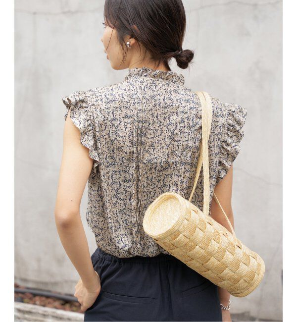 IENA「《WEB限定/追加》ミュゲットパターンピンタックフリルノースリーブ」|シャツ・ブラウス|