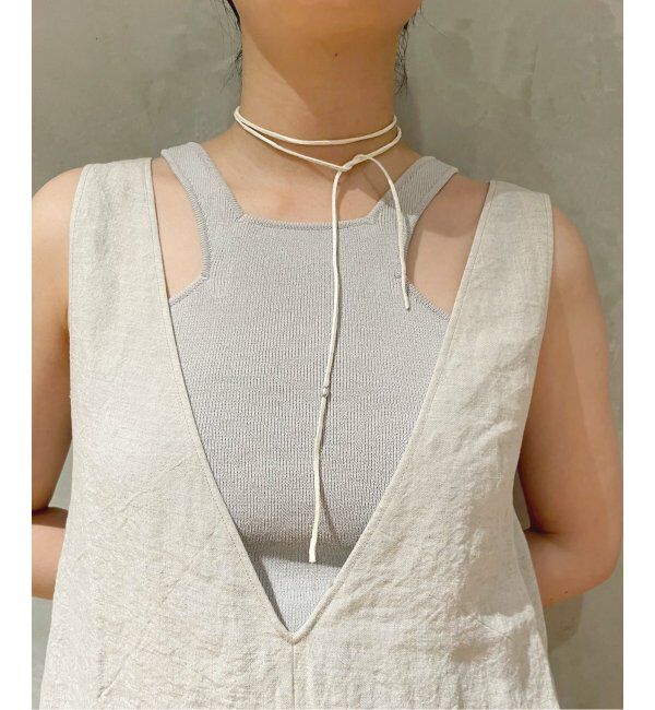 IENA LA BOUCLE「KAYLE/ケイル WASHI KNIT タンクトップ K-1103」|タンクトップ|グレー