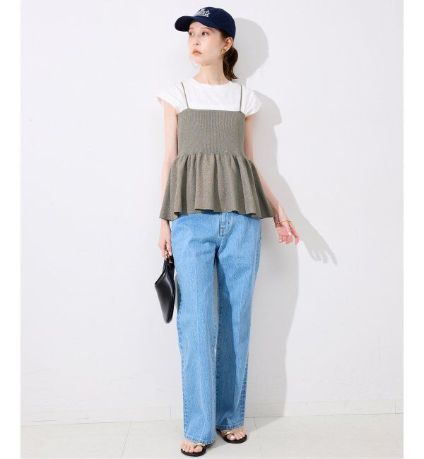 SLOBE IENA「《追加》ファンタジアパールラメニットビスチェ」|キャミソール|