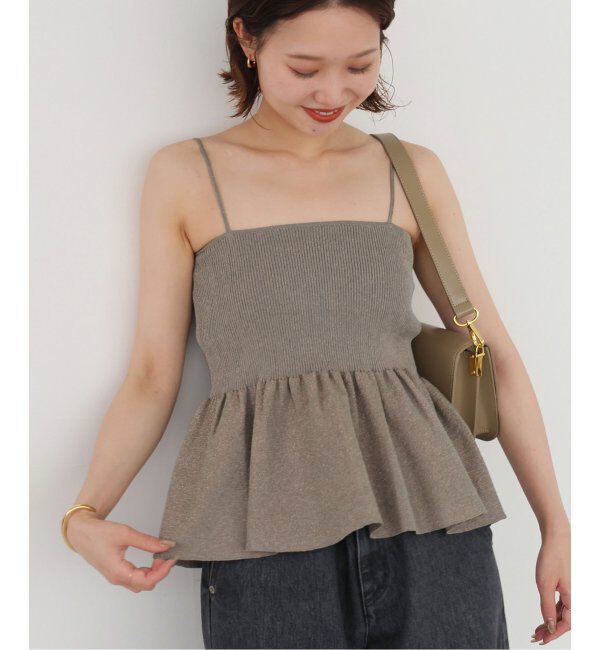 SLOBE IENA「《追加》ファンタジアパールラメニットビスチェ」|キャミソール|